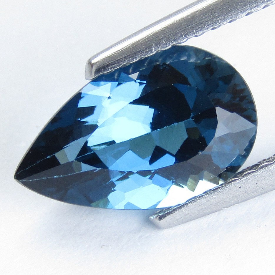 3.07Cts Stunning Natural London Blue Topaz 12.1×7.5x5mm Pear Cut Loose Gemstone