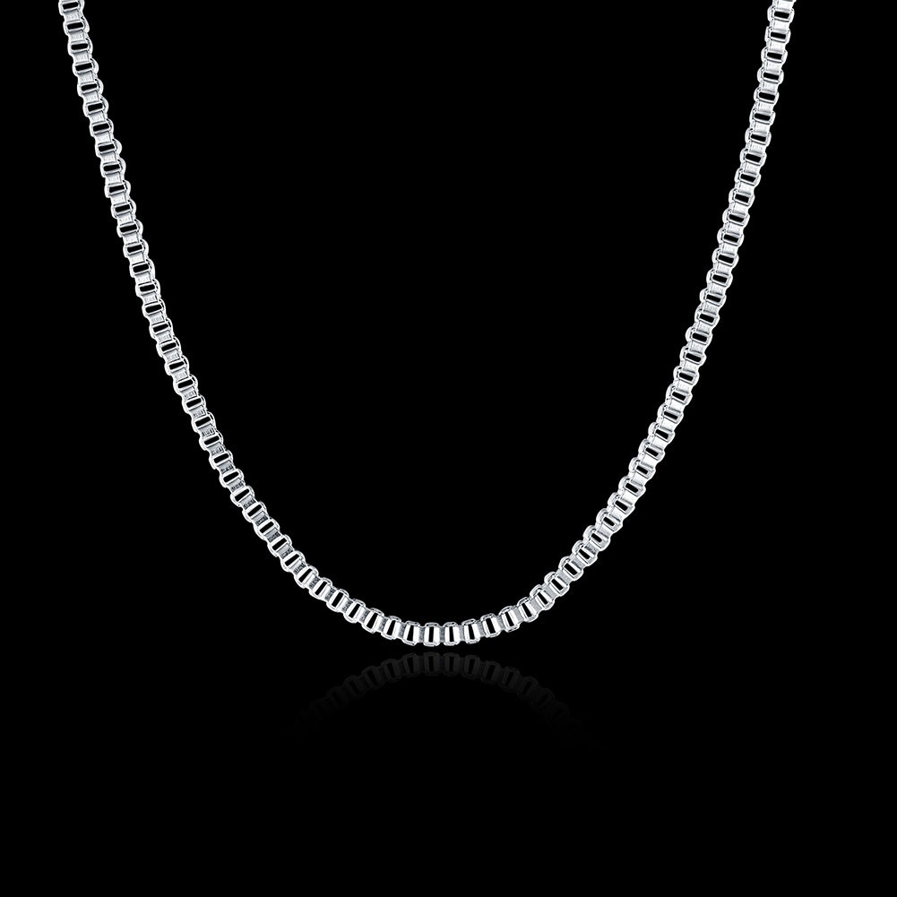 925 Sterling Silver Necklace 16/18/20/22/24 inches fine 1.5MM Box chain