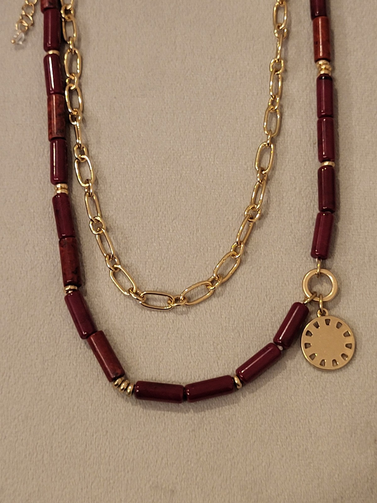 a.n.a. Necklace Gold Tone Metal Link 16/18 Inch Necklace NEW