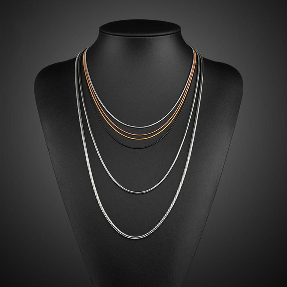 Stainless Steel 0.9/1.2/1.5mm Width Snake Chain Fashion Jewelry For Necklace NEW