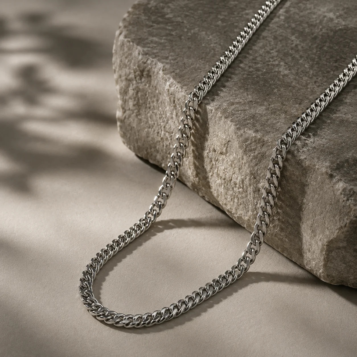 316L Stainless Steel Popcorn Chain for Men, 58cm Non-Tarnish Coreana Link Neckla