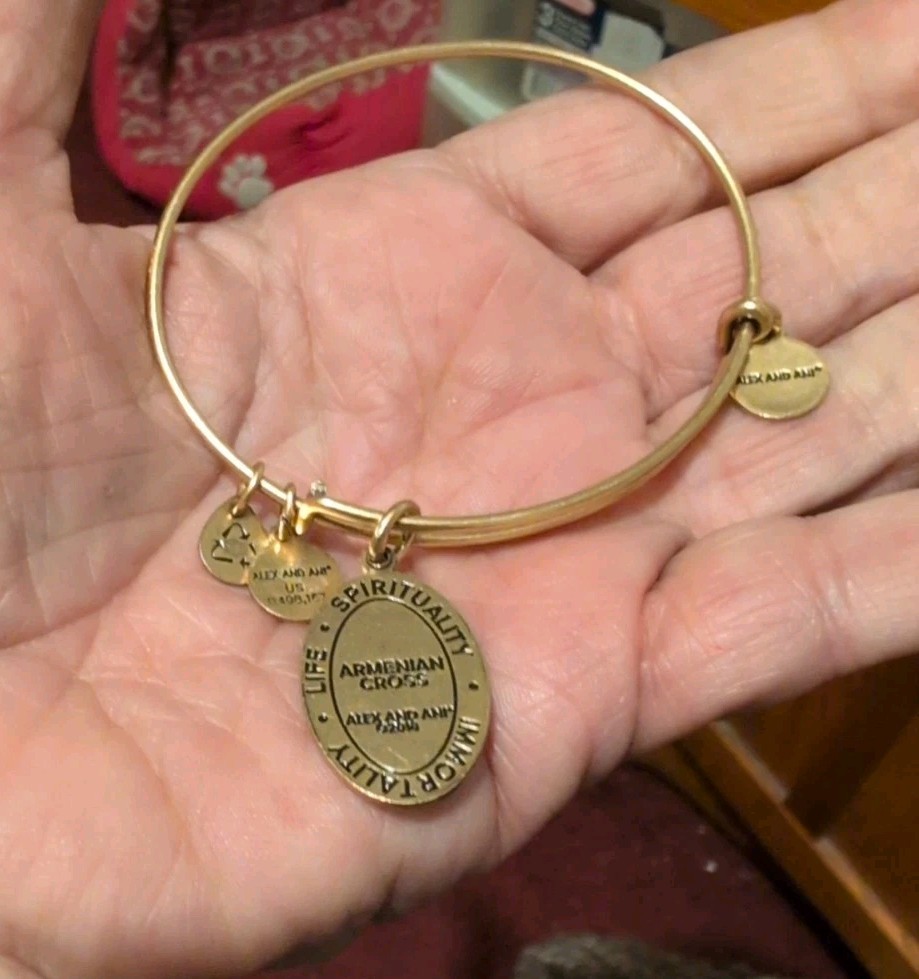 Alex & Ani large Armenia Celtic Cross charm bracelet
