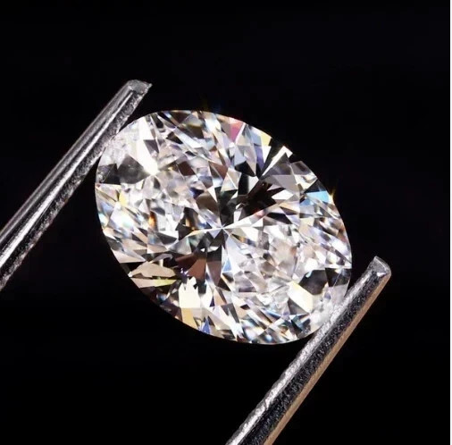 10.40 Ct Loose Moissanite Oval Cut 12 x 16 MM D Colorless IF Clarity Certified