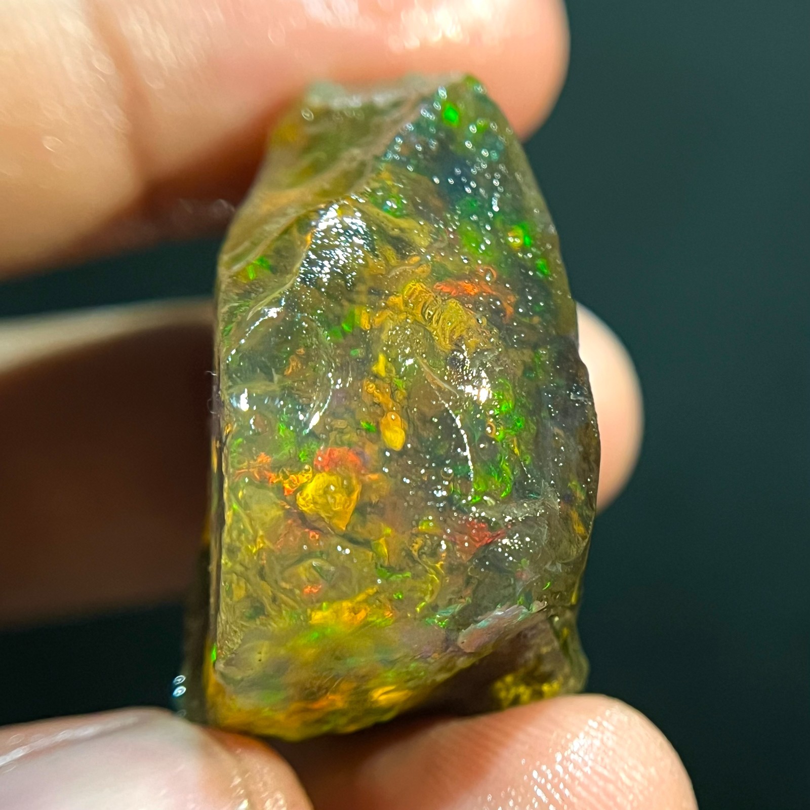 Opal Rough Natural Ethiopian 87 Cts Incredible Welo Multi Fire Opal Gemstone Raw