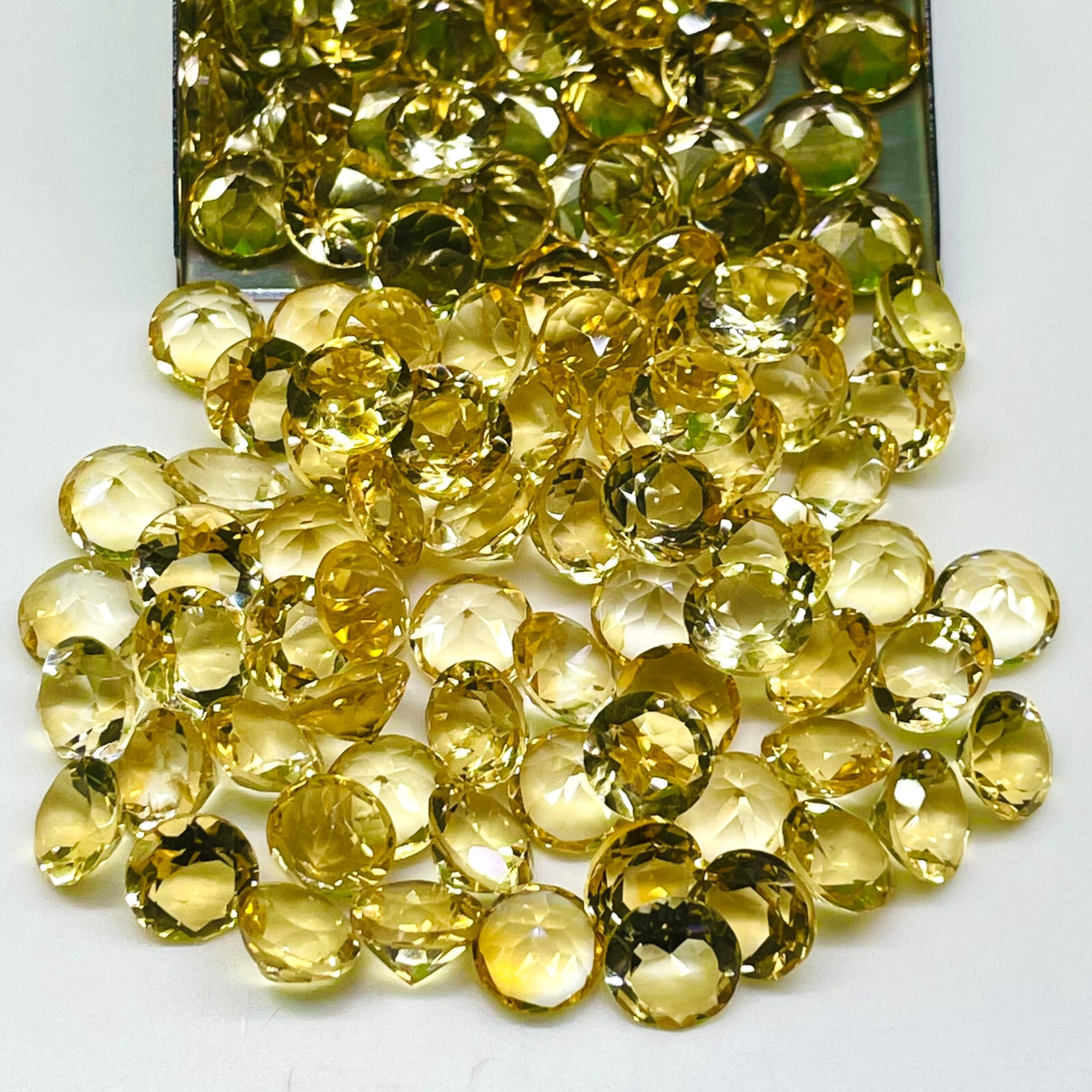 VVS 30 Pcs Natural Citrine 7mm Round Cut Loose Untreated Gemstones Wholesale Lot