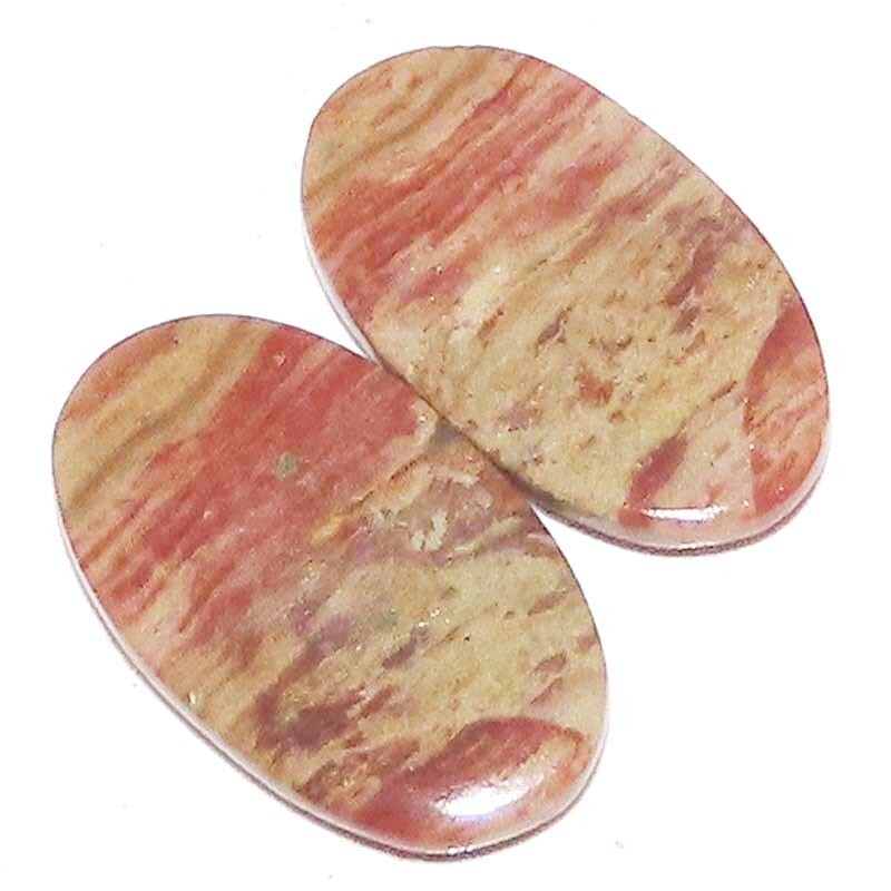 Natural American Picture Jasper Pair Cut Oval Cab stone 30.40Cts 16X29X4mm BC-24