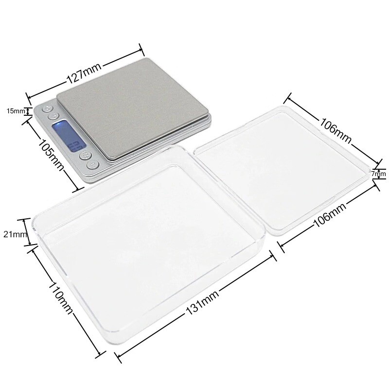 Digital Scale 2000g x 0.1g Jewelry Gold Silver Coin Gram Pocket Size Herb Grain