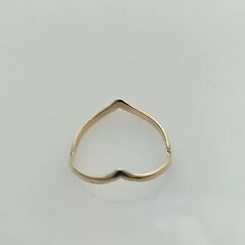 9 Carat Yellow Gold 375, Small Full Wishbone Ring, Size M + Half