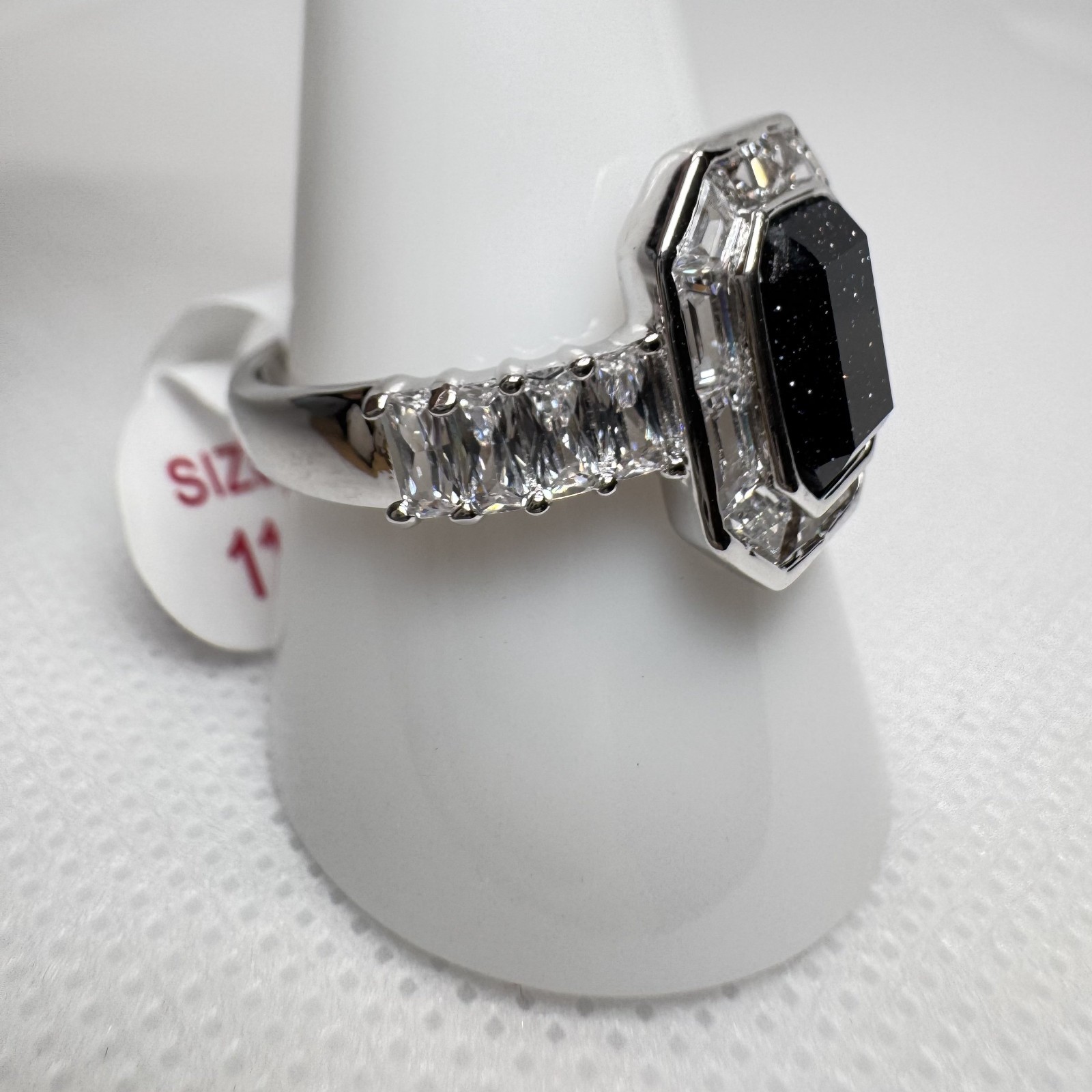 Size 11 Bomb Party Untamed Ring – RG23444 Nocturnal Habit – On Rhodium
