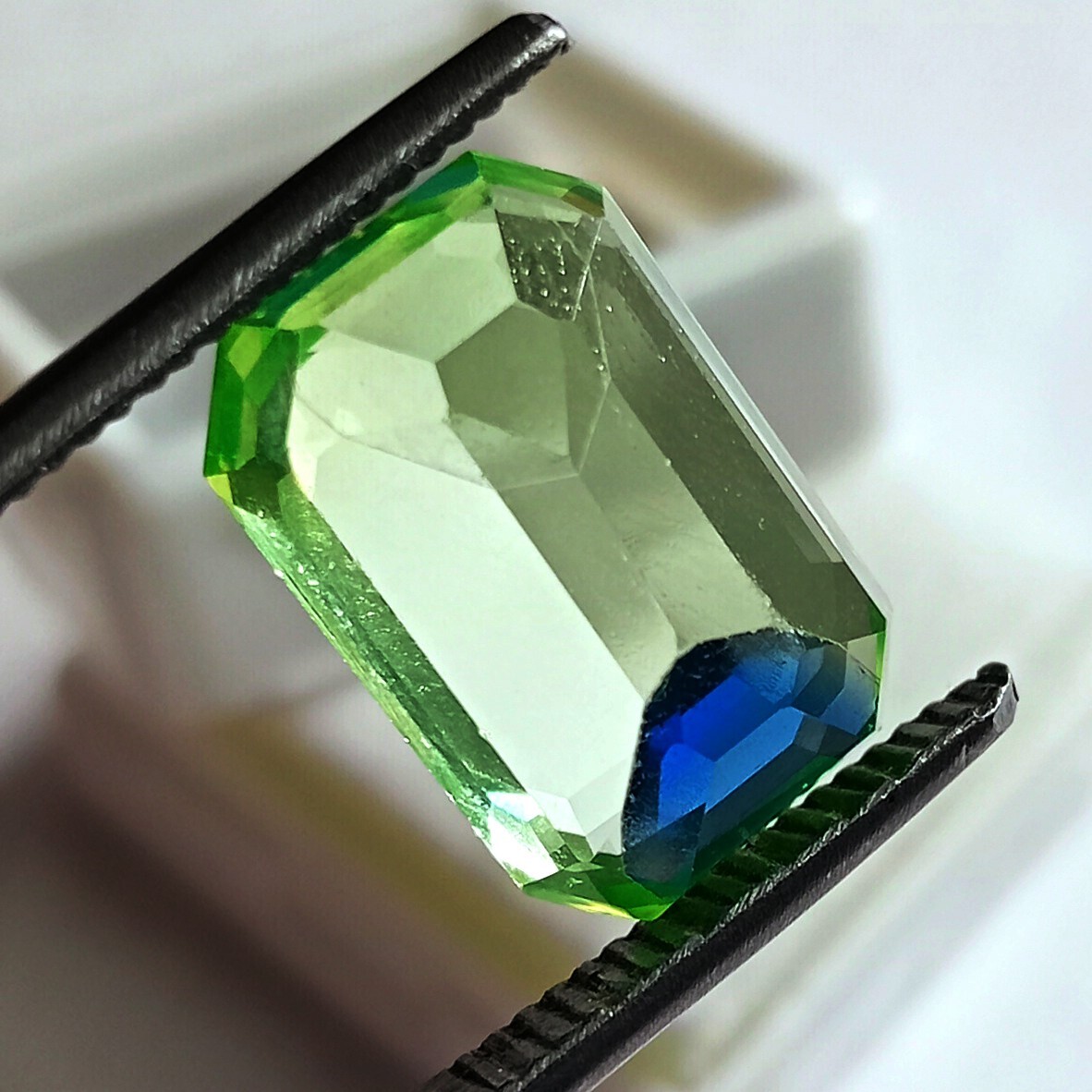 Excellent1 2.10Ct Emerald Cut Natural Pitambri Sapphire Certified Loose Gemstone
