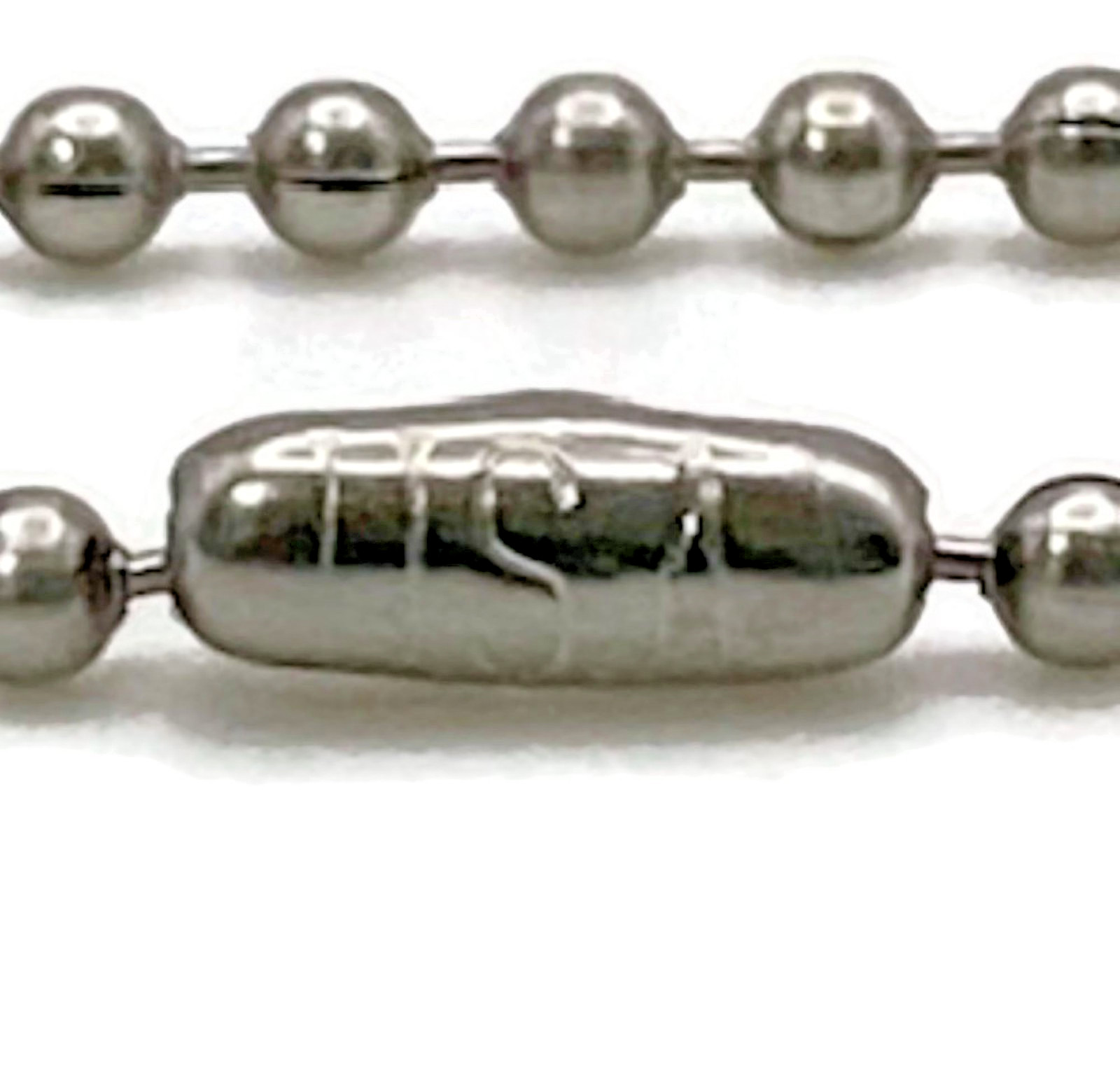 PREMIUM STAINLESS STEEL SILVER BALL CHAIN NECKLACE 16″ in. – 30″ in. (2.4mm)