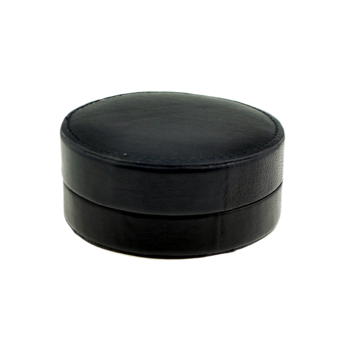 Round Black Leather Travel Cufflinks Case – XTC1