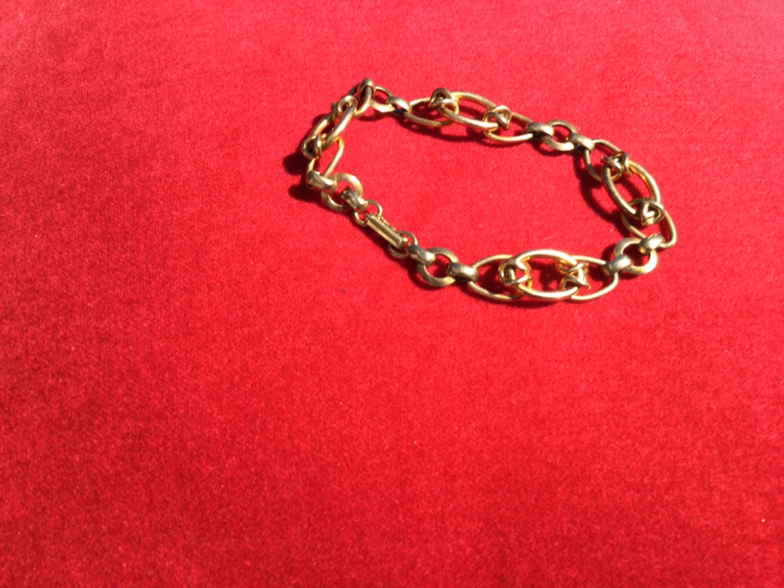 Vintage Mid Century 1/20 12K GF Interlocking Circle Link Chain Bracelet HSB