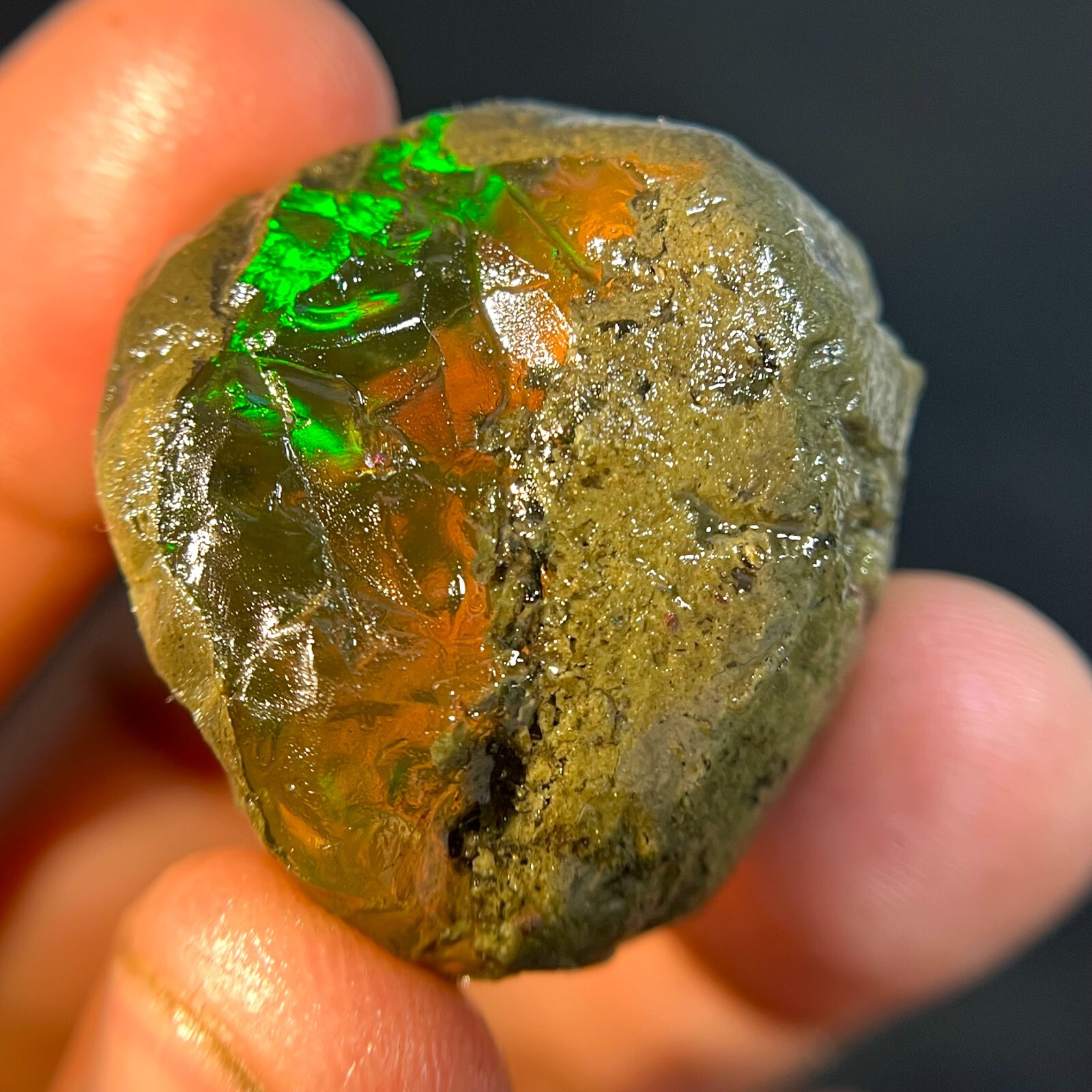 87 Cts Natural Ethiopian Opal Rough Gemstone Grade AAA+ Welo Multi Fire Opal Raw