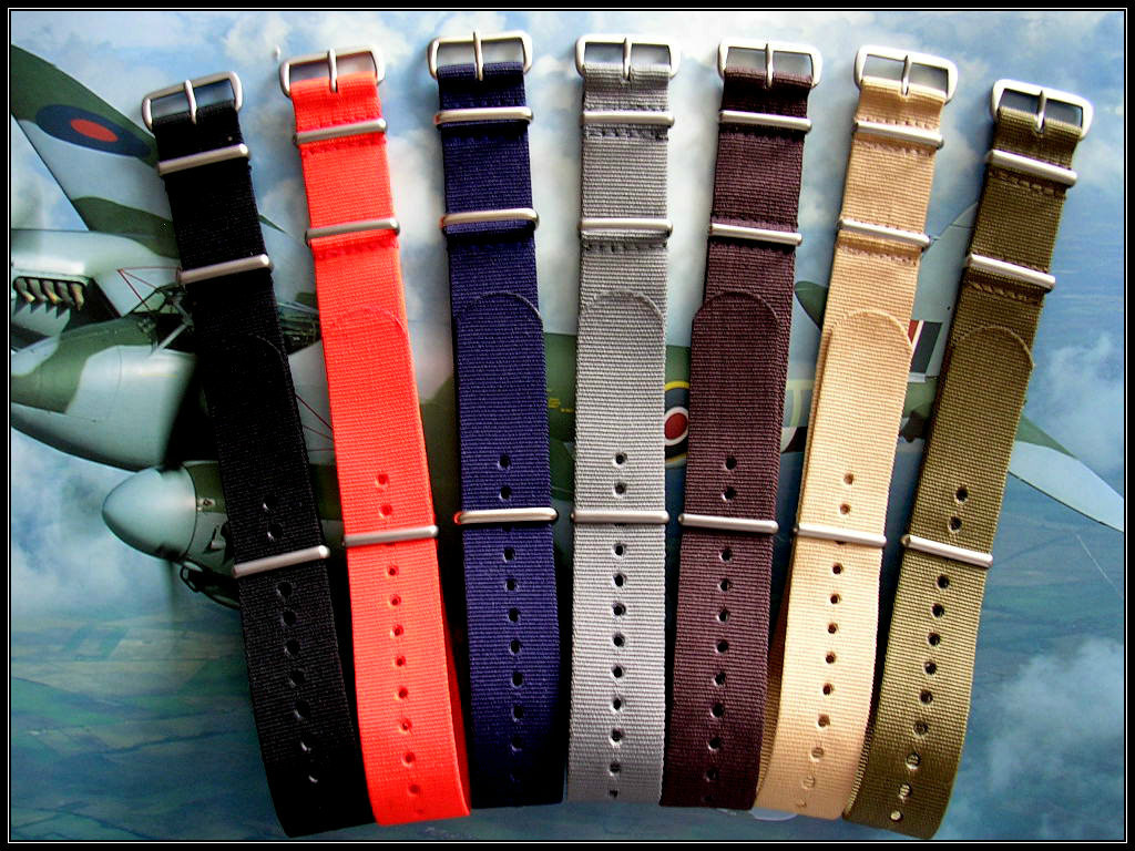 19mm NATO G10 ® Premium nylon watch band strap RAF Bond IW SUISSE 18 20 22 24mm