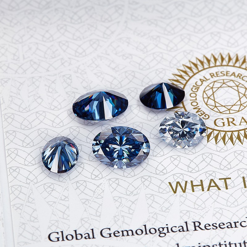 Hot Sale 0.1-10ct Oval Cut Multicolor Loose Moissanite GRA VVS1 Factory Directly