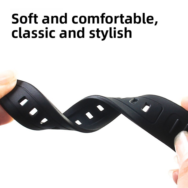 For Casio F84/F91/F91W/F94/F105 Waterproof Rubber Watch Band Strap with Tools