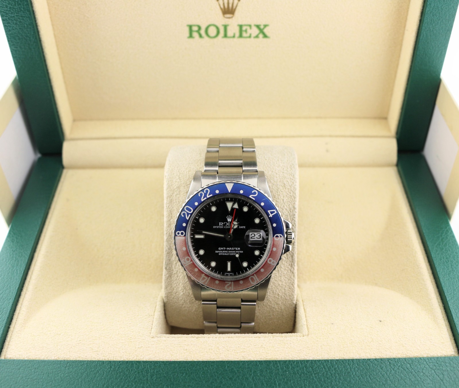 1984 Rolex GMT-Master Pepsi 16750 Black Dial SS Oyster No Papers 40mm