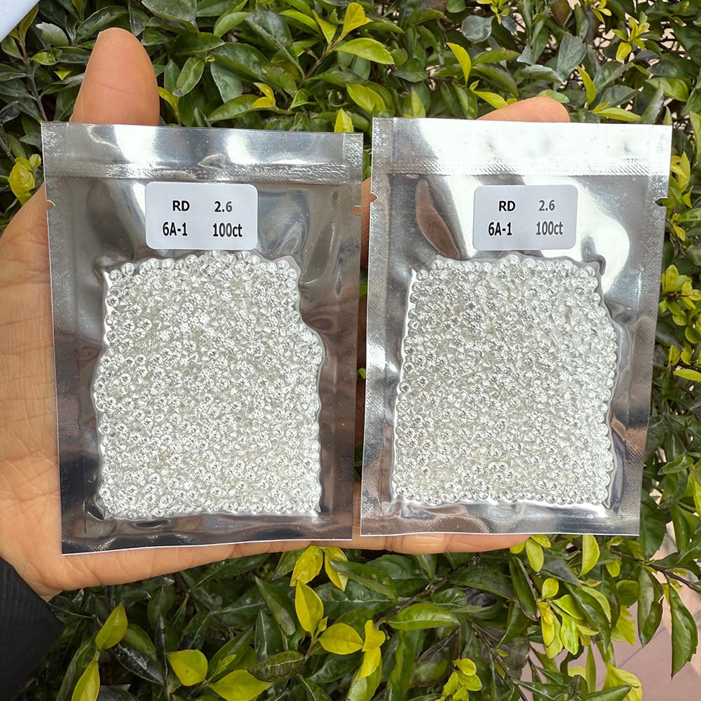 0.8~5.0mm White D Color VVS1 Round Cut Loose Moissanite Gemstone Jewelry Stones