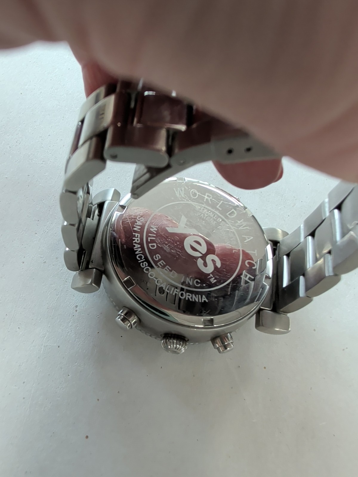 Mens YES Watch Chronograph Stainless Steel