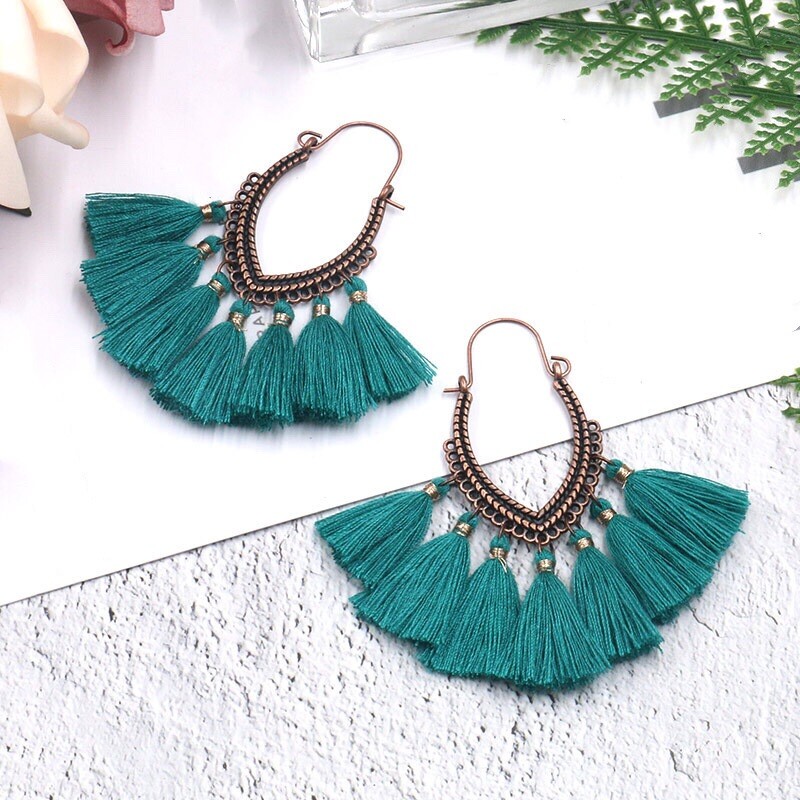 Fashion Bohemian Tassel Earrings Long Drop Dangle Women