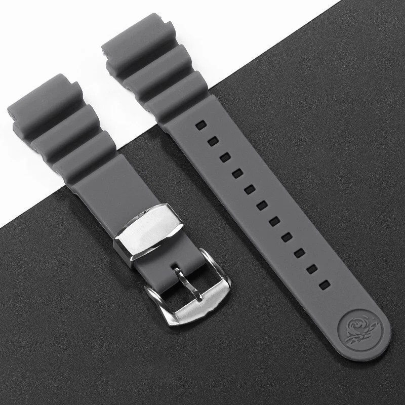 20mm-22mm for SEIKO Prospex BLACK SRP779 SRPC91 Silicon Rubber Watch Band.
