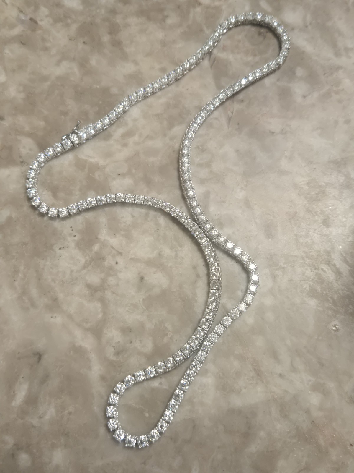 2mm MOISSANITE 925 Sterling Silver Tennis Chain Necklace Passes Tester