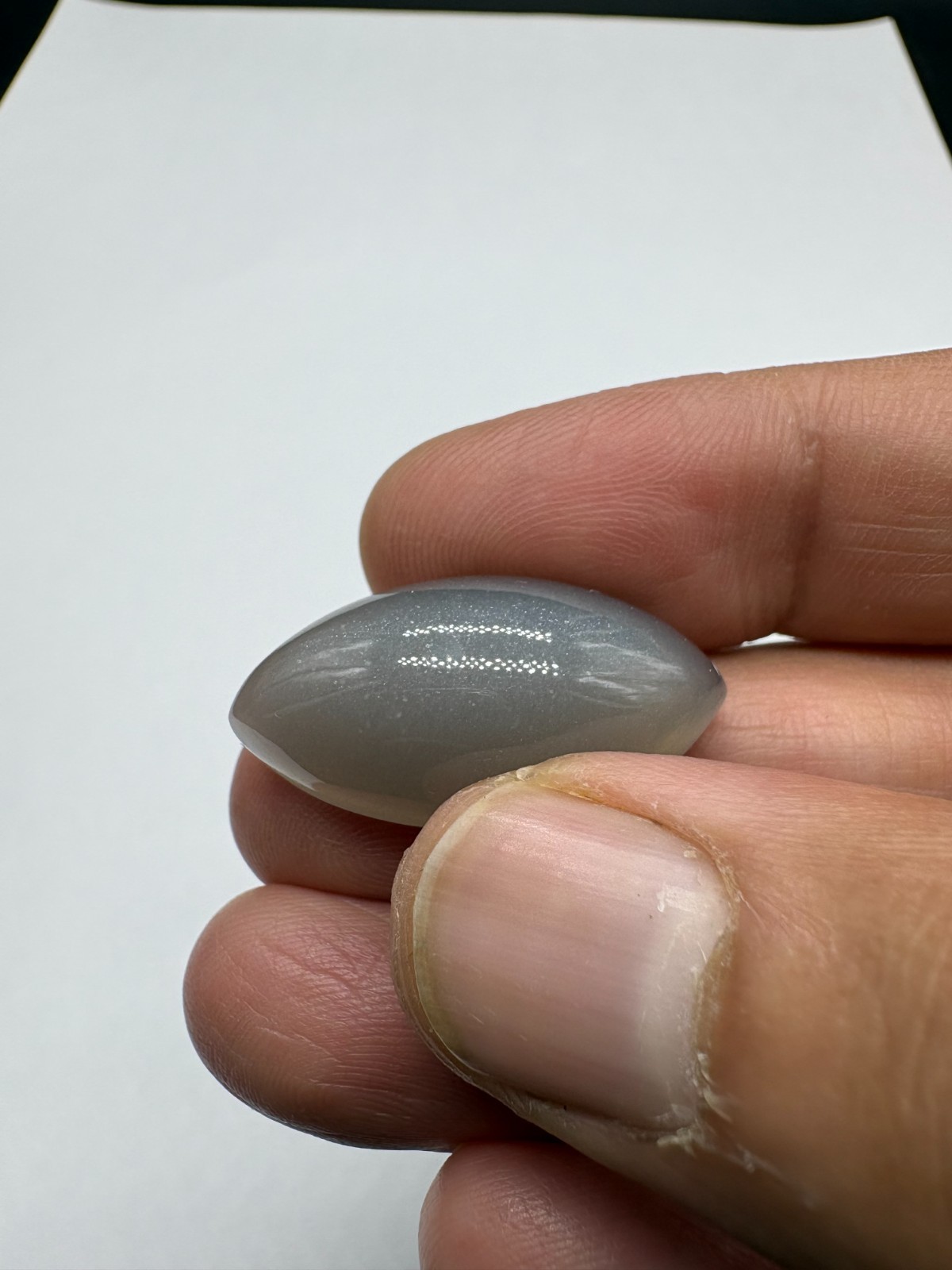 Natural Grey Moonstone Marquise Cabochon 30X15mm Loose Gemstone | 28.30 Carats