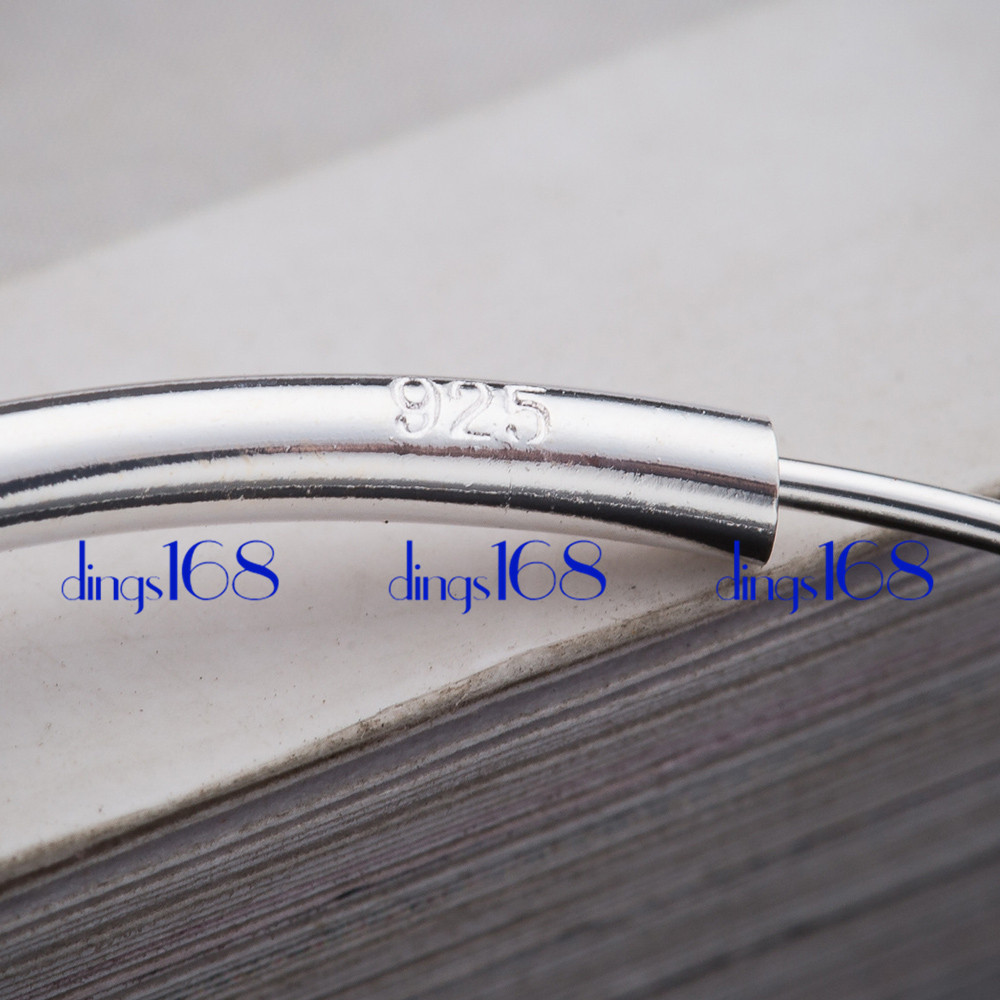 925 Sterling Silver Classic Endless Thin Hoop Earrings #CHOOSE A SIZE 20mm~70mm#
