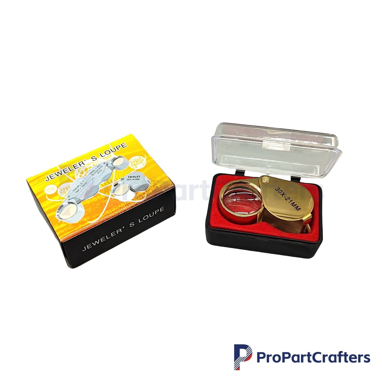 30X Jewelers Loupe Pocket Magnifying Glass Jewelry Eye Loop Coin Magnifier