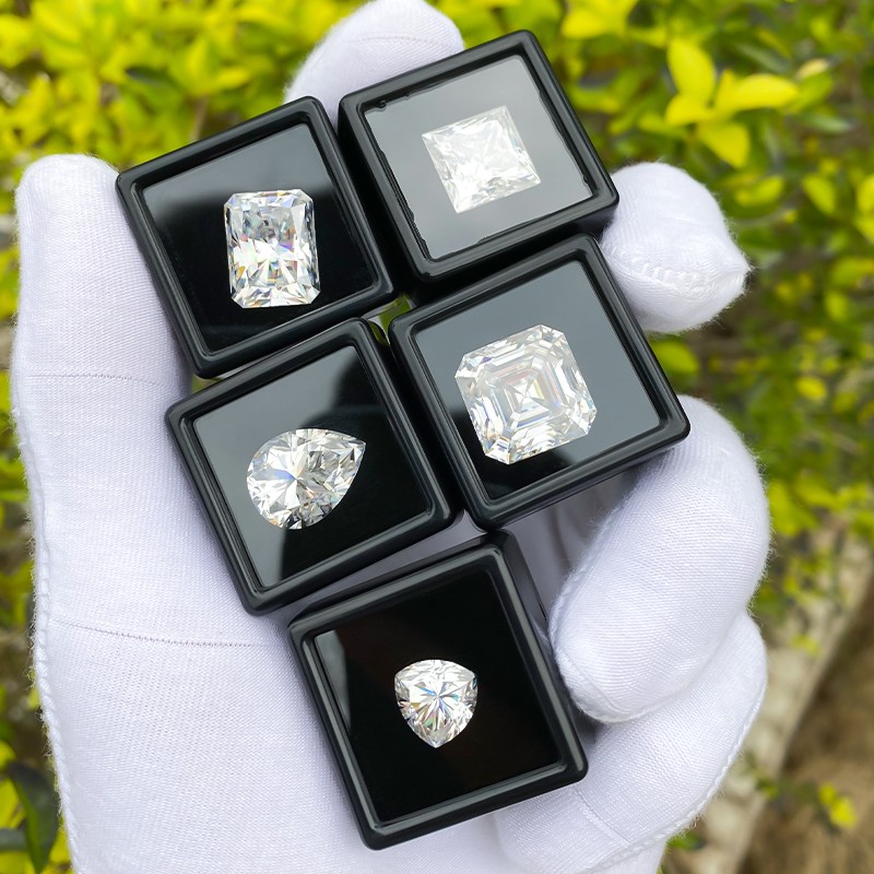US 0.1-10ct Loose Moissanite Gem Stone VVS1 D Multi Cut with GRA Certificate