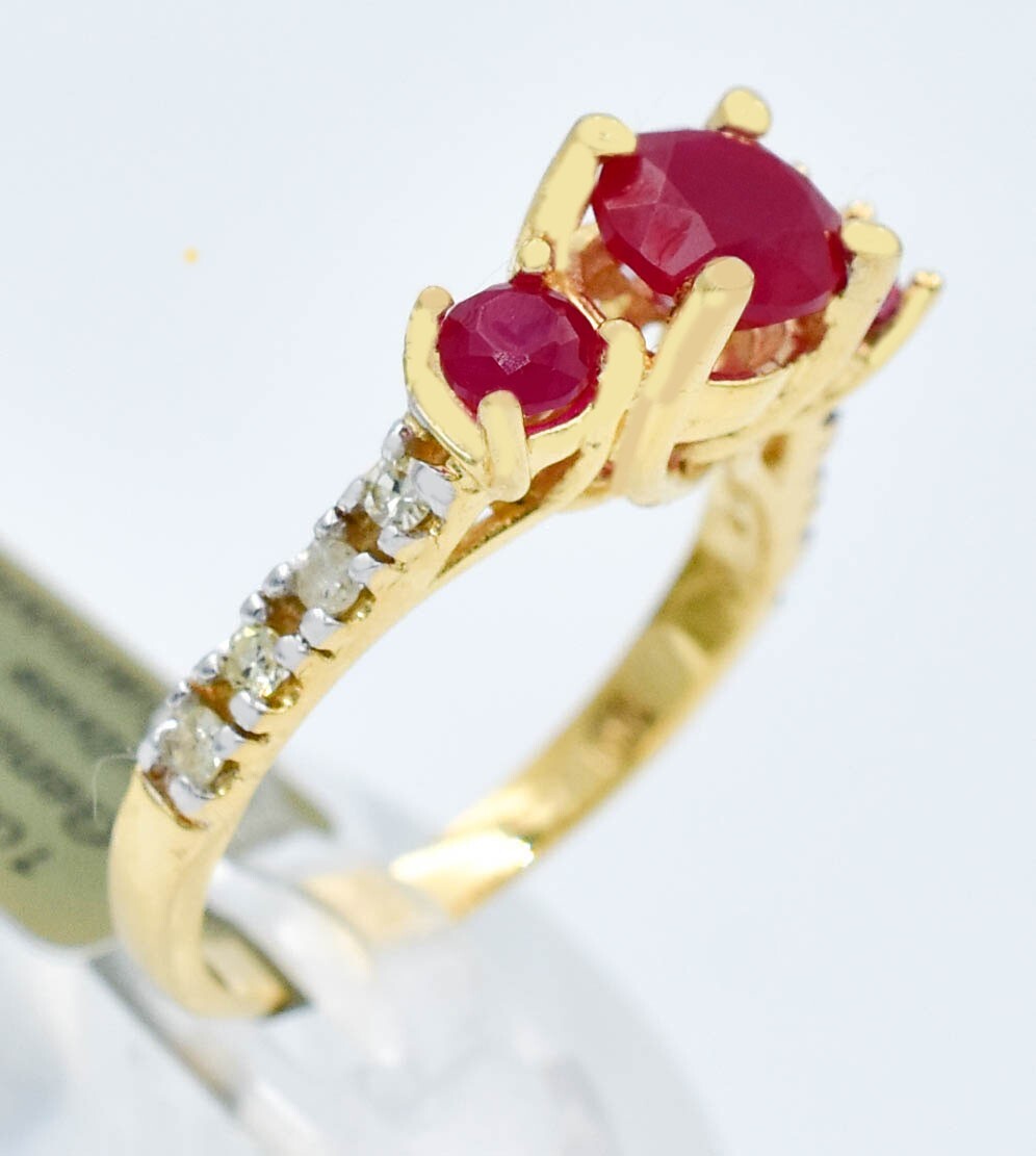 GENUINE 1.86 Cts RUBY & DIAMOND RING 10K SOLID GOLD – Free Appraisal Service