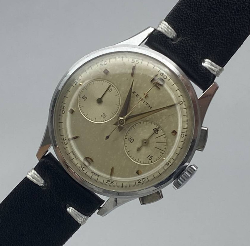 VINTAGE ZENITH CHRONOGRAPH 36MM MANUAL WIND CAL EXCELSIOR PARK