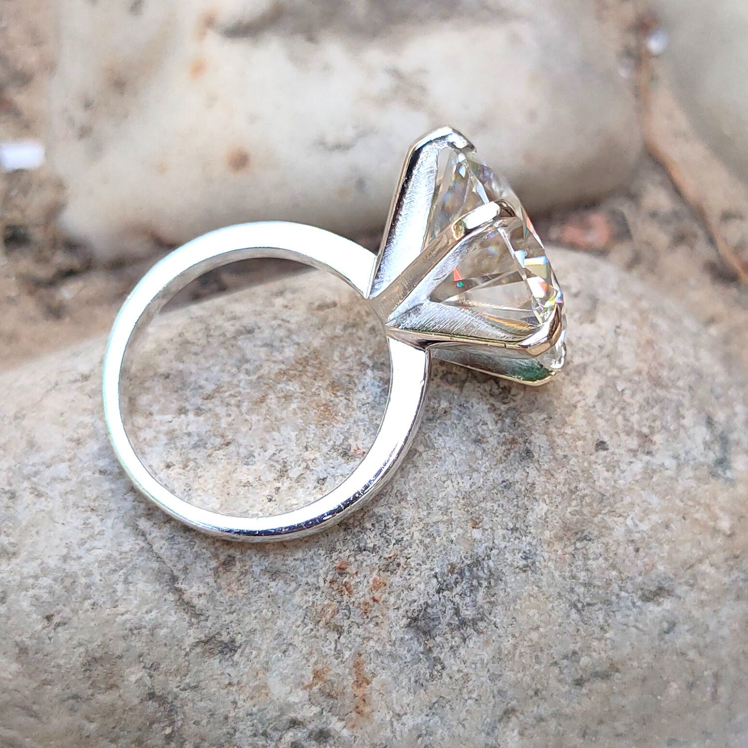 Certified 10.00 Ct White Diamond Solitaire Ring, Amazing Bling, Free Resizing