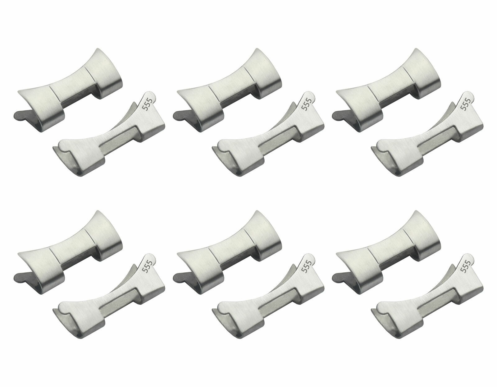 6 SET 555 LUG END LINK PIECE FOR OYSTER WATCH BAND ROLEX FIT FAT SPRING BAR #5