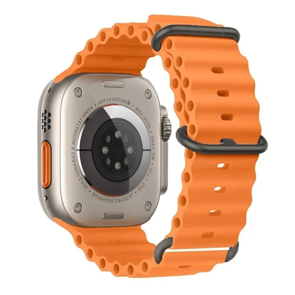Ocean Band for Apple Watch Ultra 3/11/10/9/8/7/6/SE Silicone Strap Waterproof