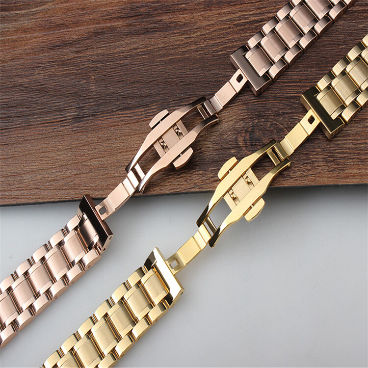 Premium Solid Stainless Steel Watch Strap Band Metal Business 12-26mm Universal