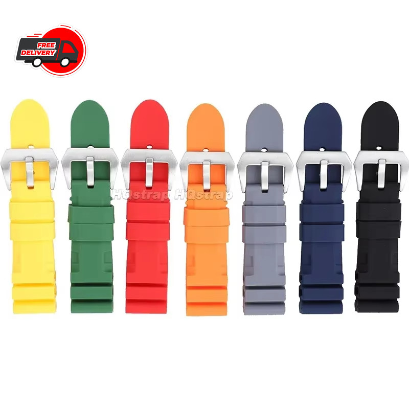 22mm 24mm 26mm Silicone Strap for Panerai Rubber Waterproof Band for SUBMERSIBLE