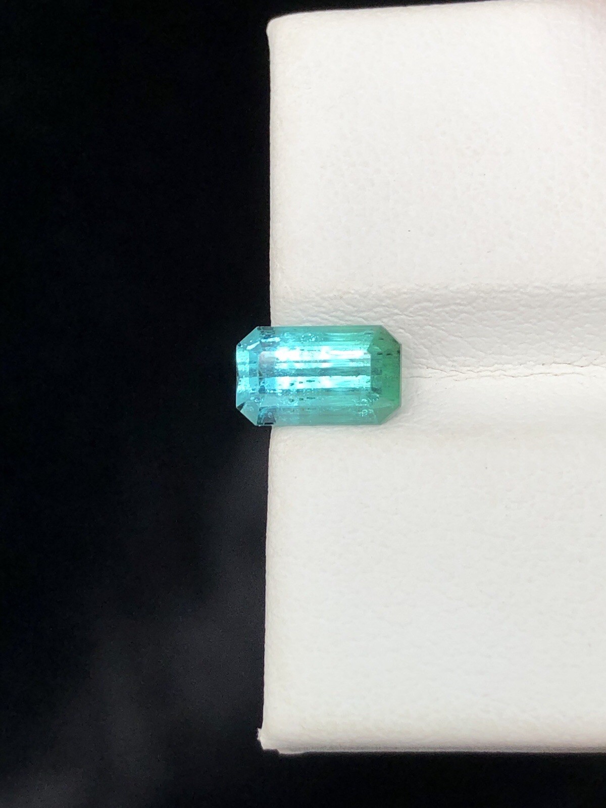 1.35 Ct Natural Blue Green Tourmaline | Emerald Cut Loose Gemstone