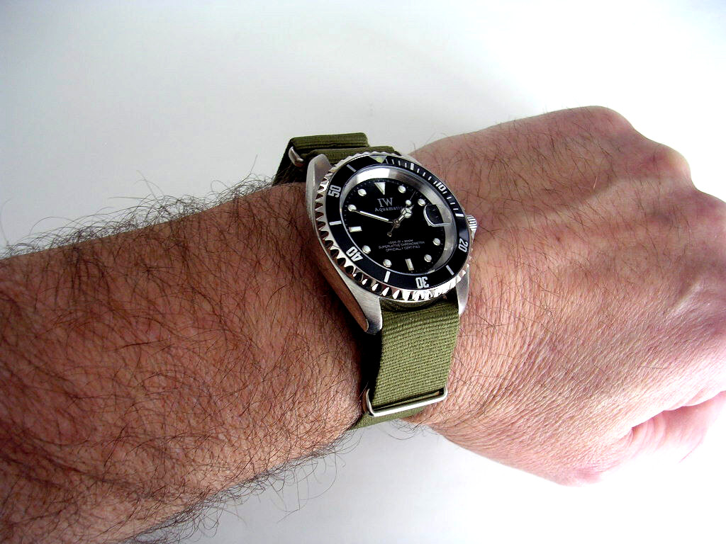 24mm NATO g10 Nylon watch band strap utc RAF Stitched Bonded IW SUISSE 18 20 22