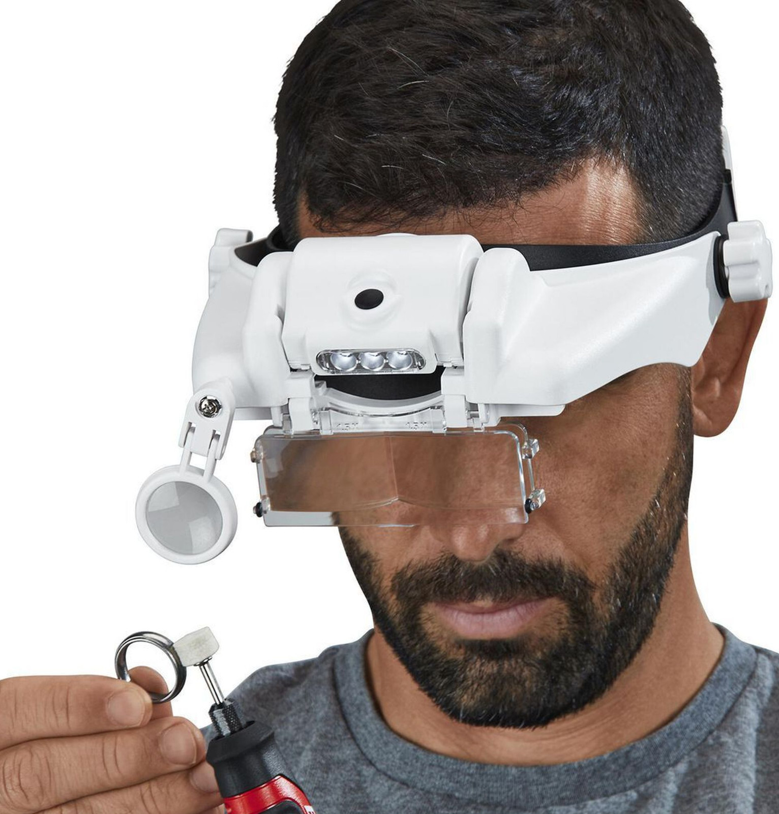 Head Lamp MAGNIFIER JEWELERS Magnifying Visor LED Light 1.5x 2x 3.5x 8x 9.5x 11x
