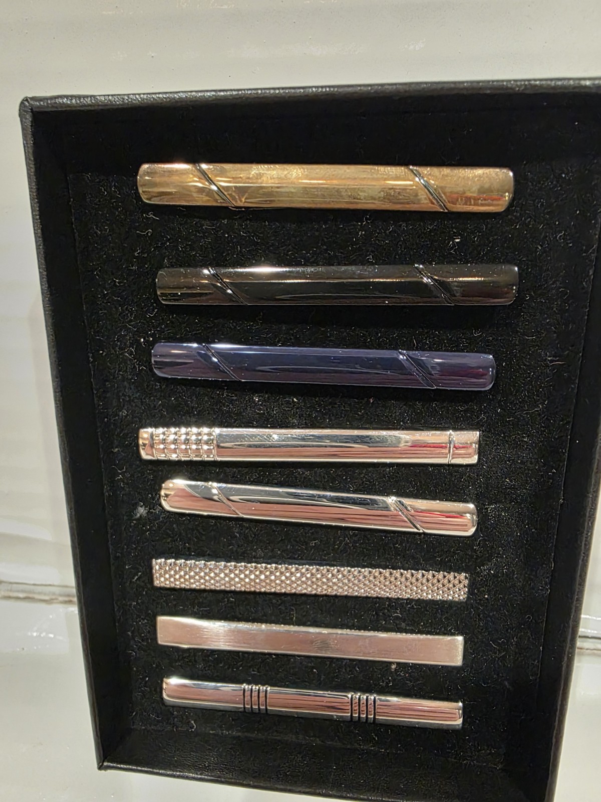 Professional 8pc. Multi Colored Tie Clips