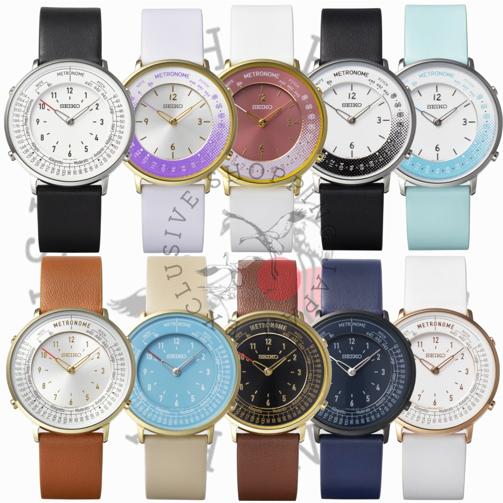 SEIKO Metronome Watch CASUAL & STANDARD LINE Collection All 10 Colors Quartz New