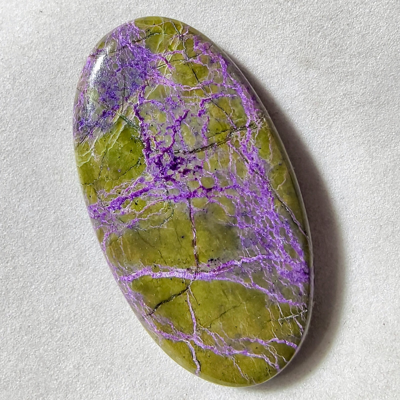 46 Cts Natural Purple Stichtite Cabochon Gemstone For Jewelry 43×23.6×6.1 MM