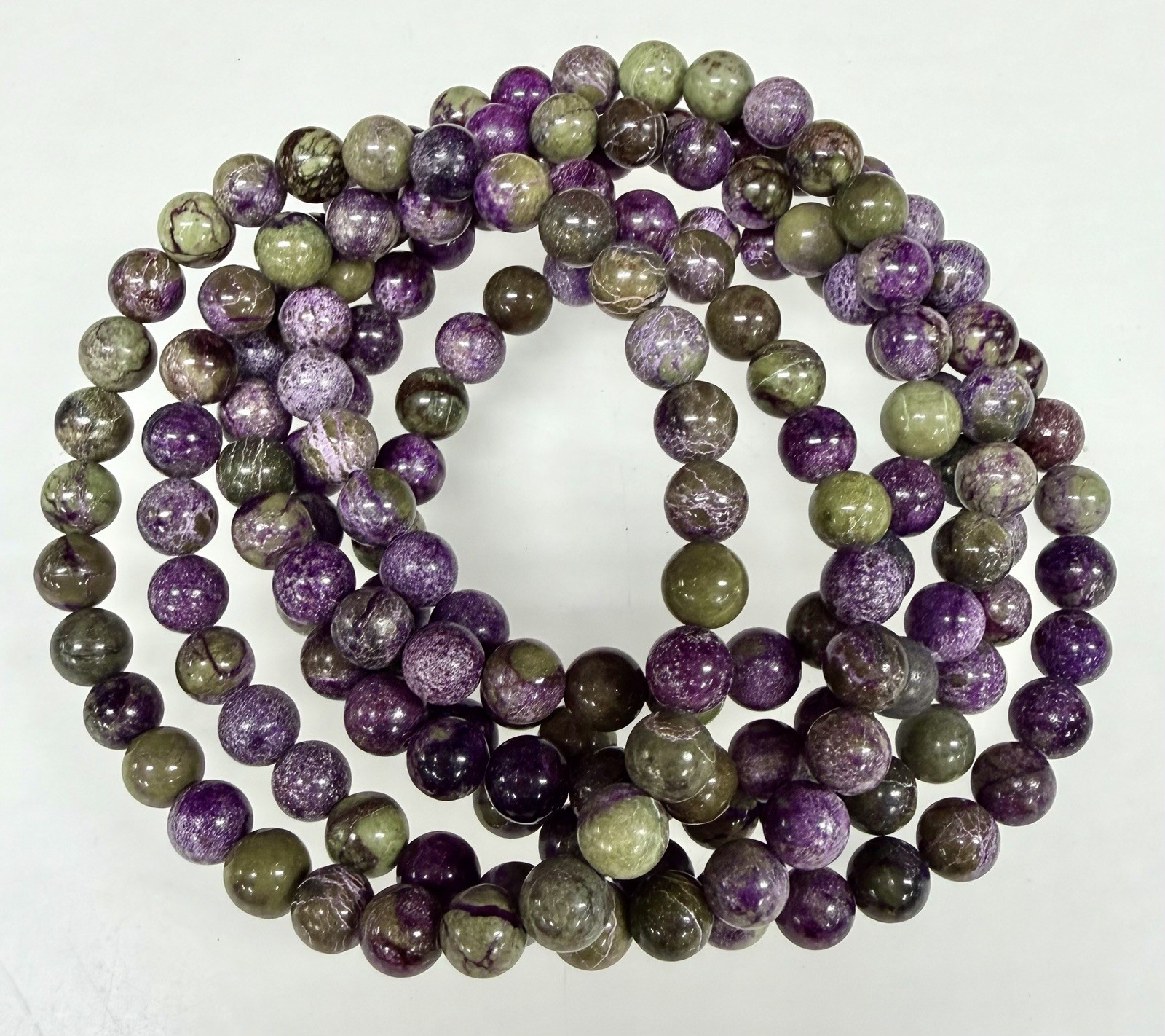 Wholesale 6 Pcs Natural Atlantisite 6mm 7.5” Crystal Healing Stretch Bracelet