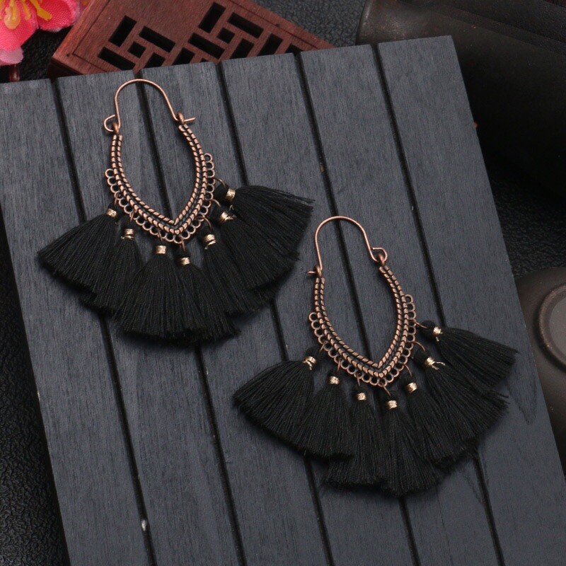 Fashion Bohemian Tassel Earrings Long Drop Dangle Women