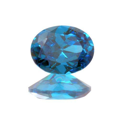 (6x4mm – 14x10mm) Oval AAA Swiss Blue Cubic Zirconia **View Video**
