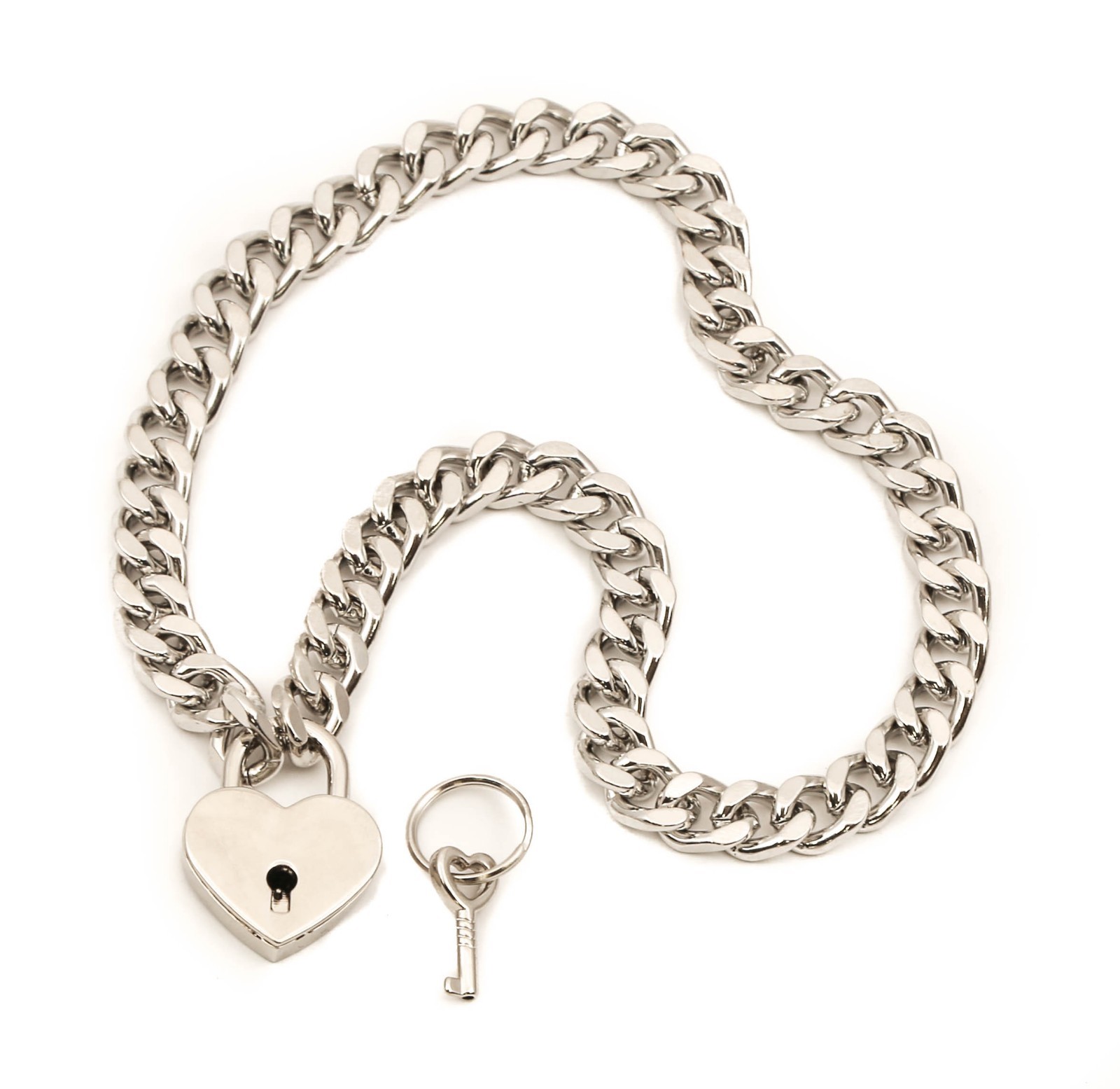 Pad Lock Choker Gothic Necklace Pendant Diamond Cut Chain Sid Vicious Real Lock