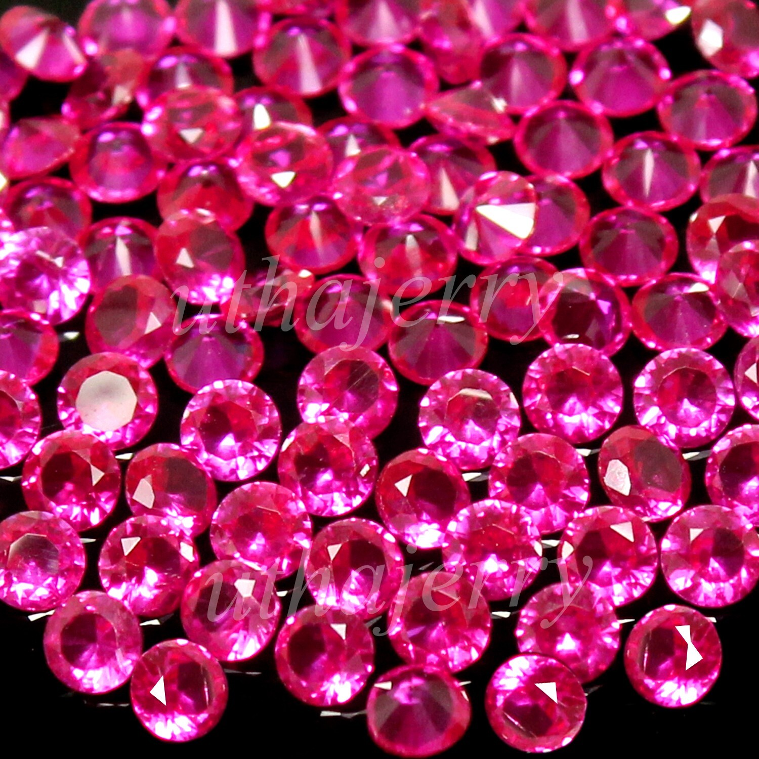 1000 Pcs Lot Natural Certified Burma Red Ruby 0.80 MM Round Gemstone Eye Clean