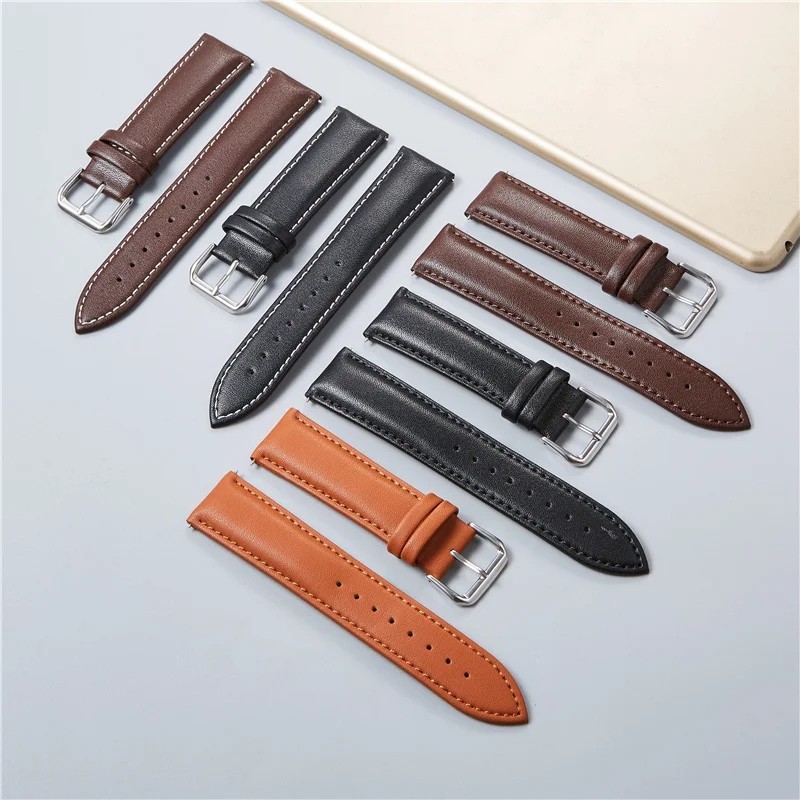 16mm 18mm 20mm 22mm 24mm Genuine Leather Watch Band Strap Bracelet